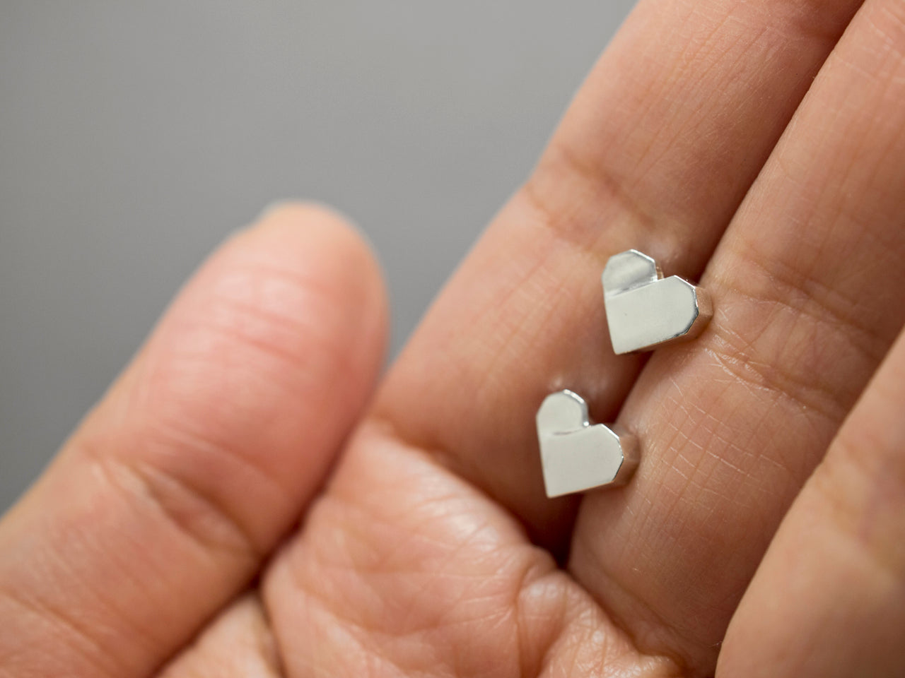 ORIGAMI HEART EARRINGS